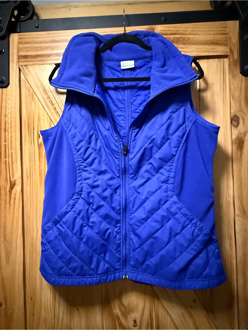 Columbia Kids Royal Blue Quilted Fleece-Trim Vest